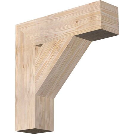 Ekena Millwork Traditional Block Smooth Bracket, Douglas Fir, 5 1/2"W x 22"D x 22"H BKT06X22X22TRA05SDF
